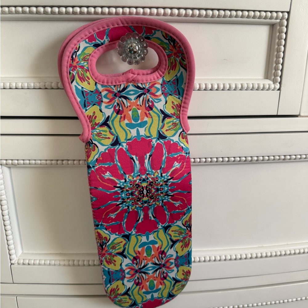 Lilly Pulitzer inspired Neoprene Wine Tote